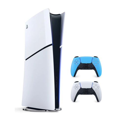 Игровая приставка Sony PlayStation 5 Slim Digital Edition (PS5 Slim) + 2 геймпад Starlight Blue