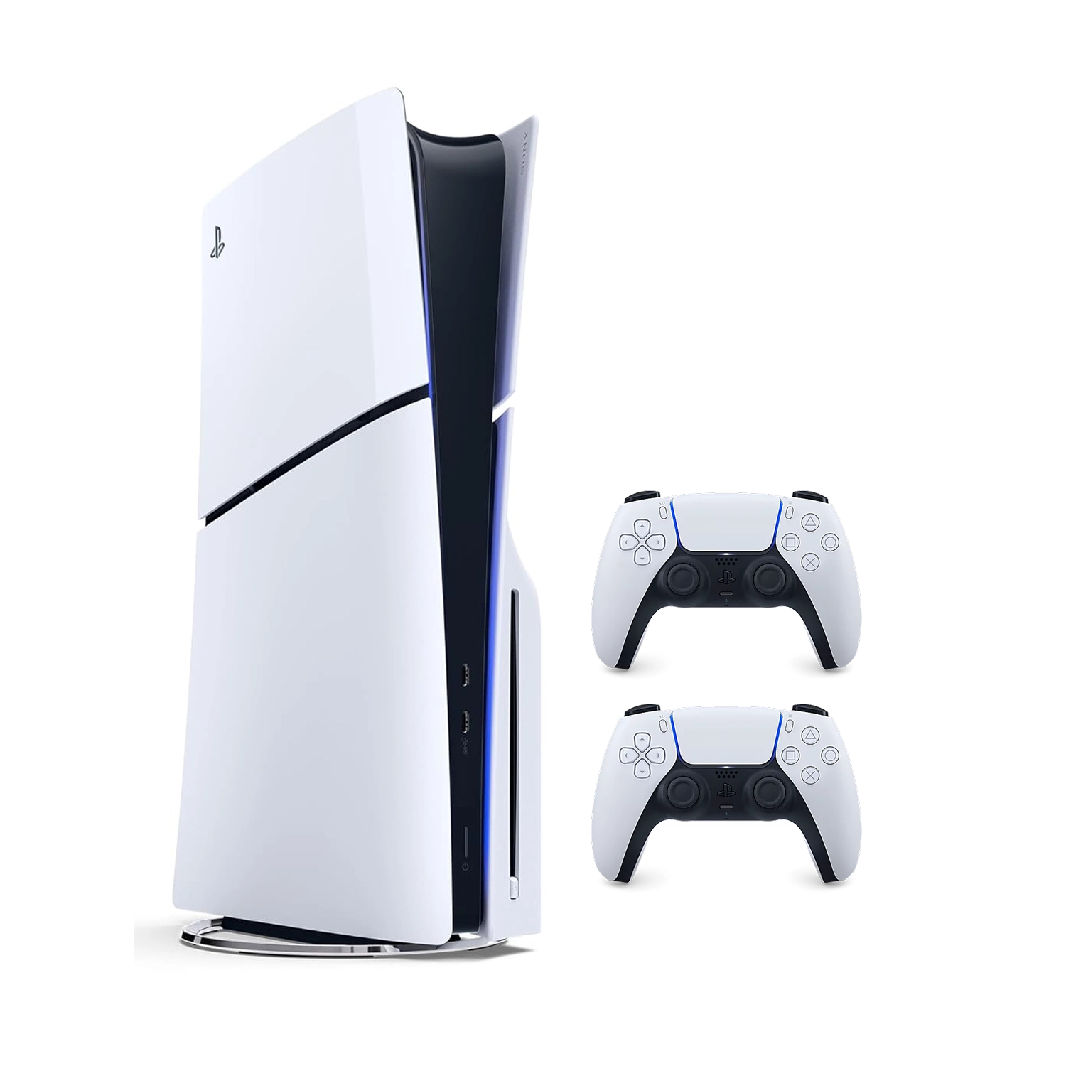 Игровая приставка Sony PlayStation 5 Slim (c дисководом) (PS5 Slim) + 2 геймпад White