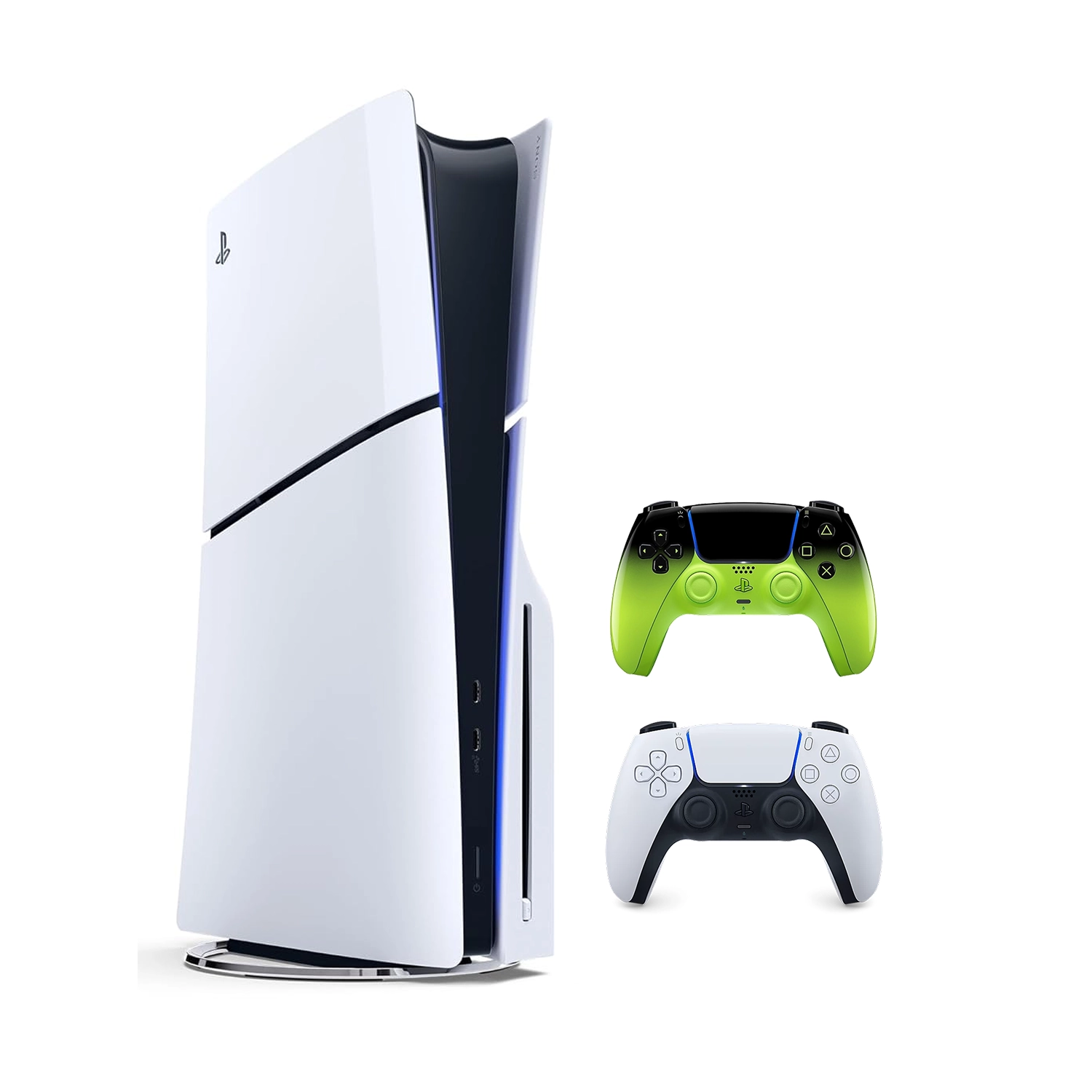 Игровая приставка Sony PlayStation 5 Slim (c дисководом) (PS5 Slim) + 2 геймпад Remix Green