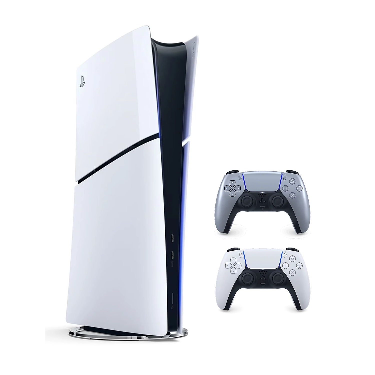 Игровая приставка Sony PlayStation 5 Slim Digital Edition (PS5 Slim) + 2 геймпад Sterling Silver