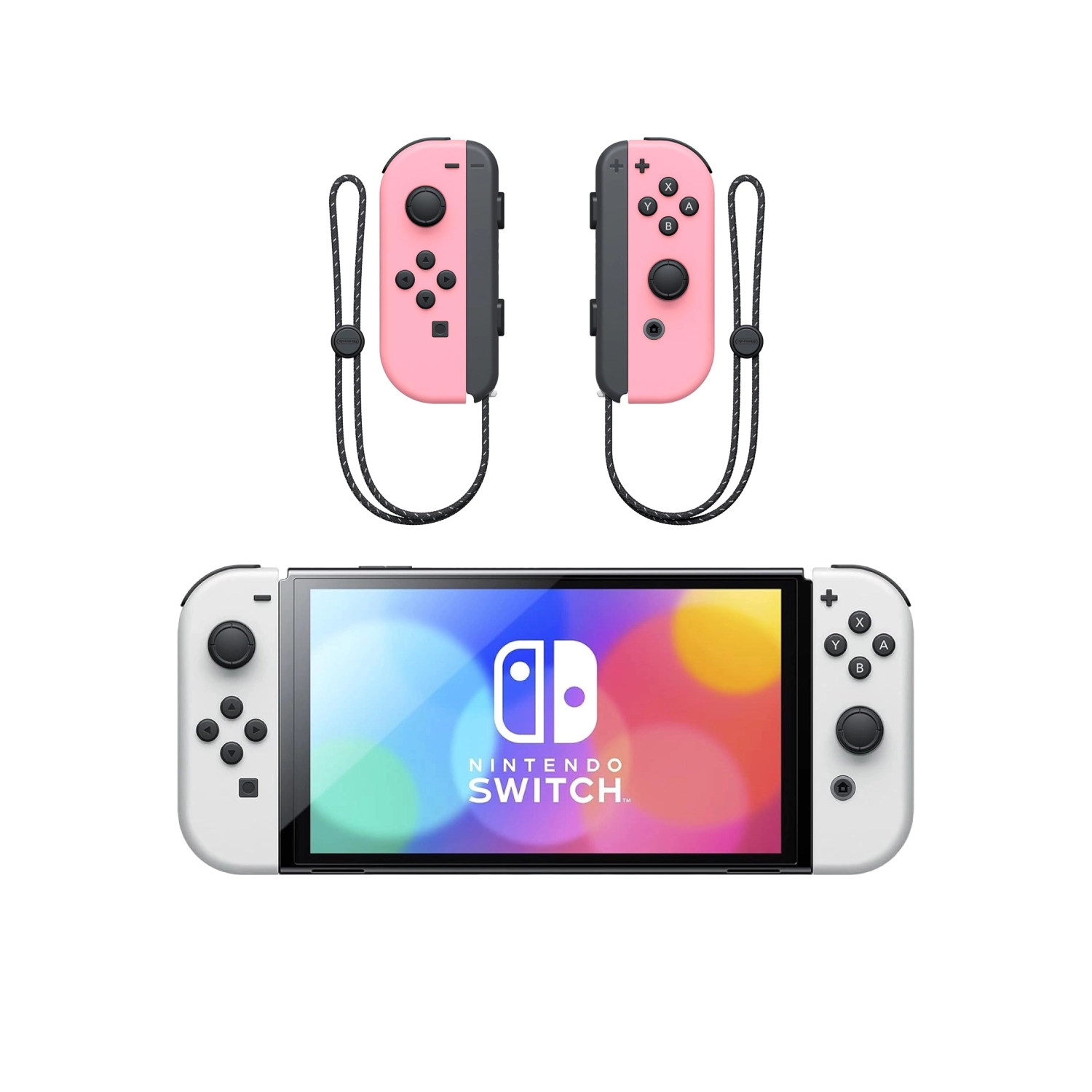 Игровая приставка Nintendo Switch OLED White + Joy-Con Pastel Pink