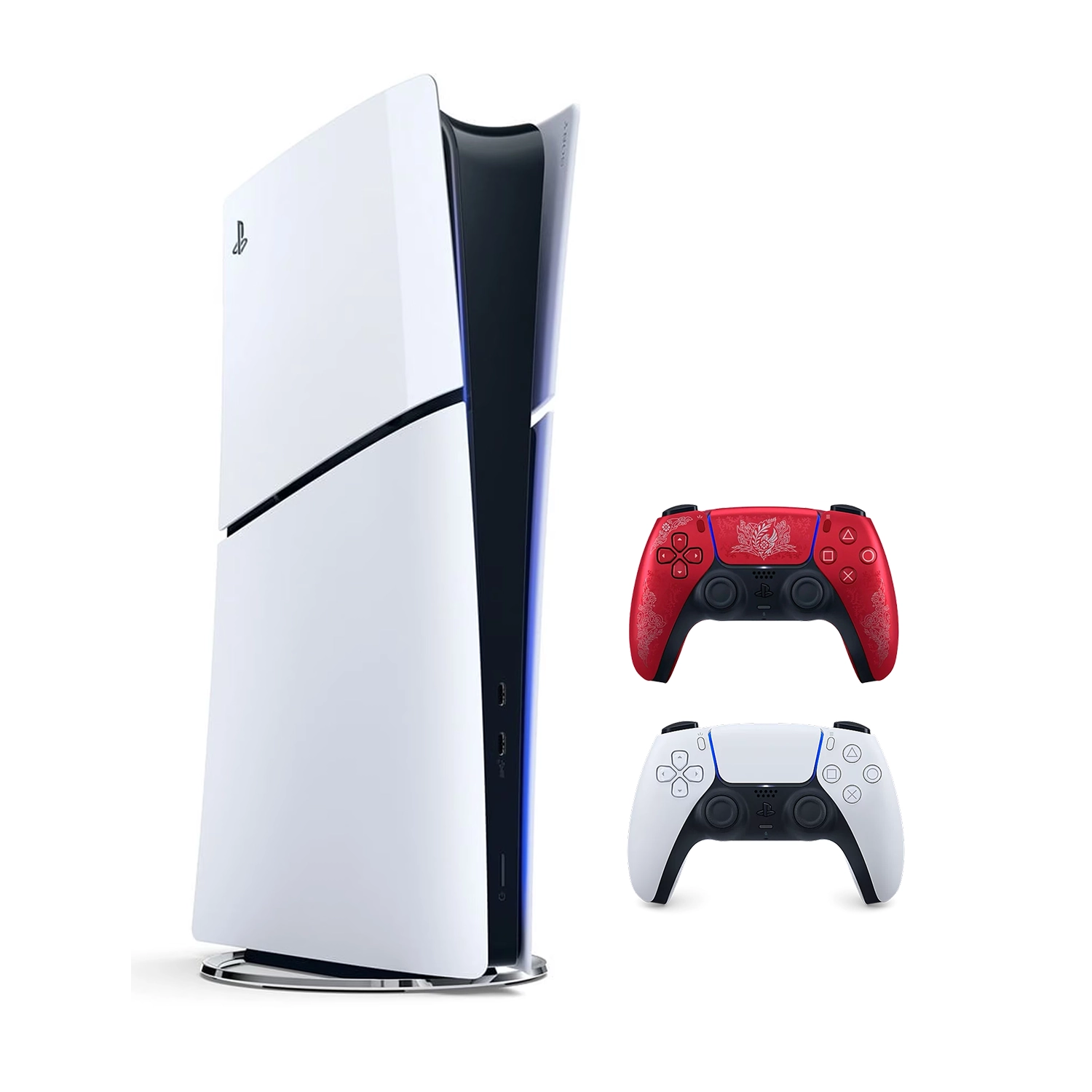Игровая приставка Sony PlayStation 5 Slim Digital Edition (PS5 Slim) + 2 геймпад Monster Hunter Wilds