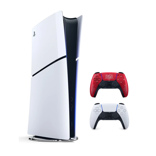 Игровая приставка Sony PlayStation 5 Slim Digital Edition (PS5 Slim) + 2 геймпад Monster Hunter Wilds