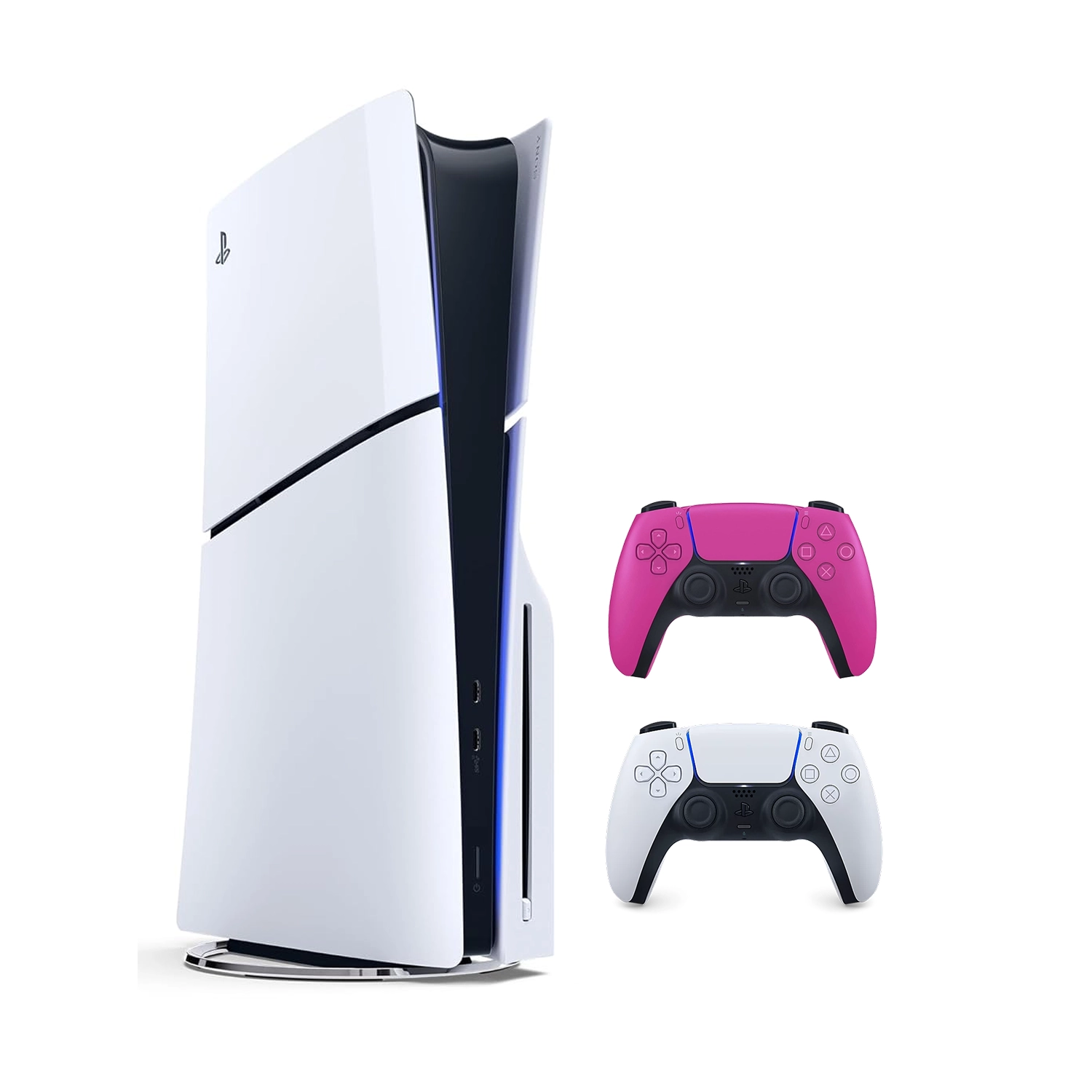 Игровая приставка Sony PlayStation 5 Slim (c дисководом) (PS5 Slim) + 2 геймпад Nova Pink