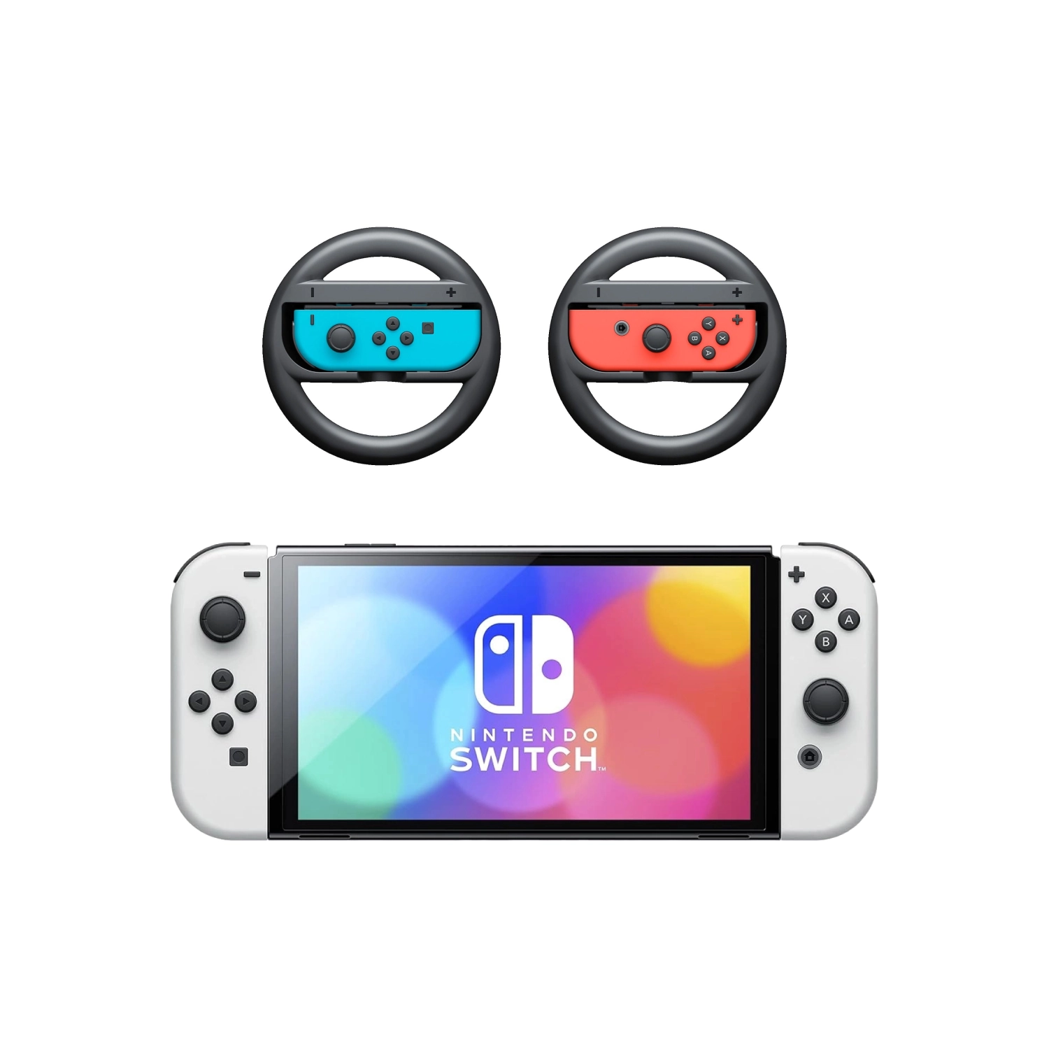 Игровая приставка Nintendo Switch OLED White + Рули