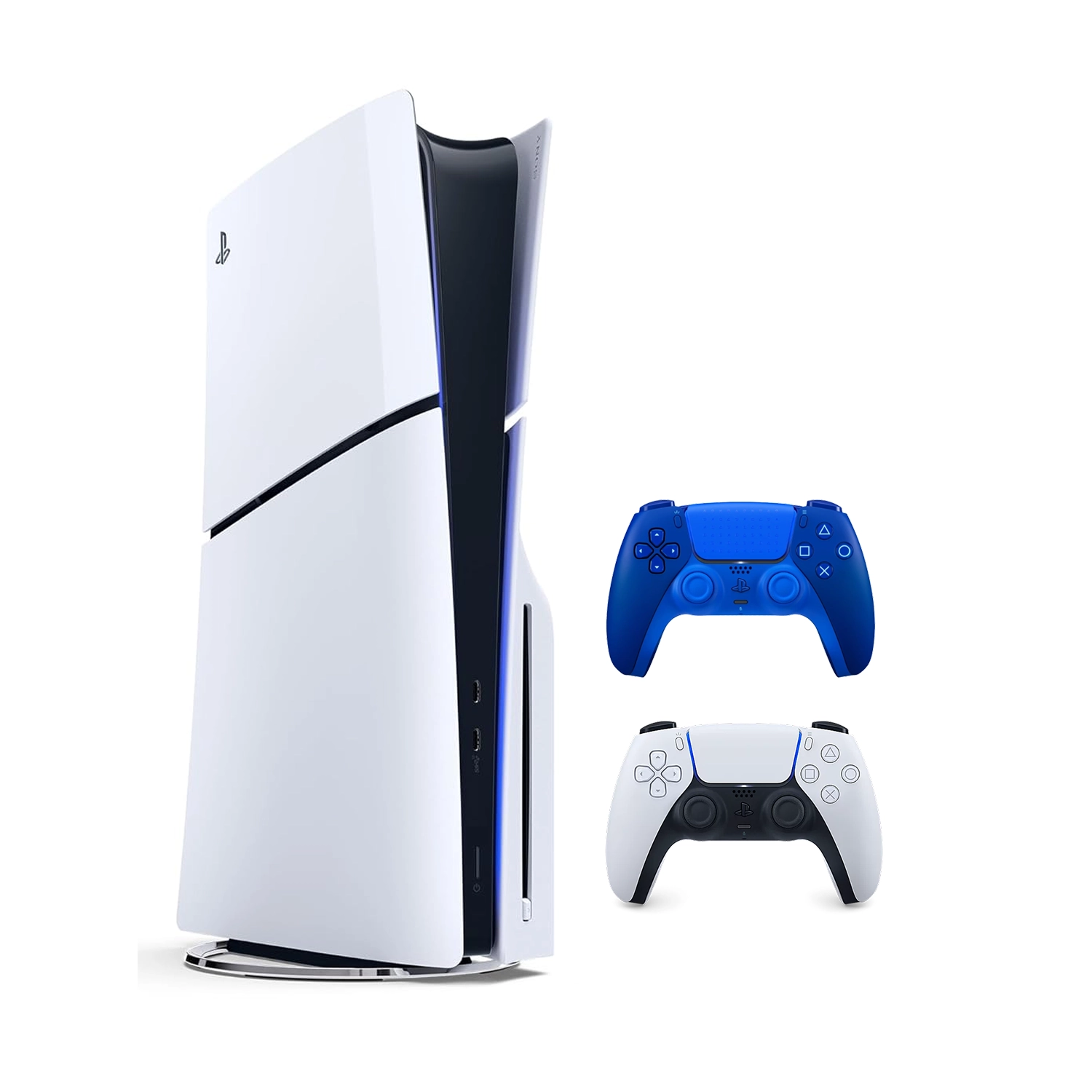Игровая приставка Sony PlayStation 5 Slim (c дисководом) (PS5 Slim) + 2 геймпад Icon Blue