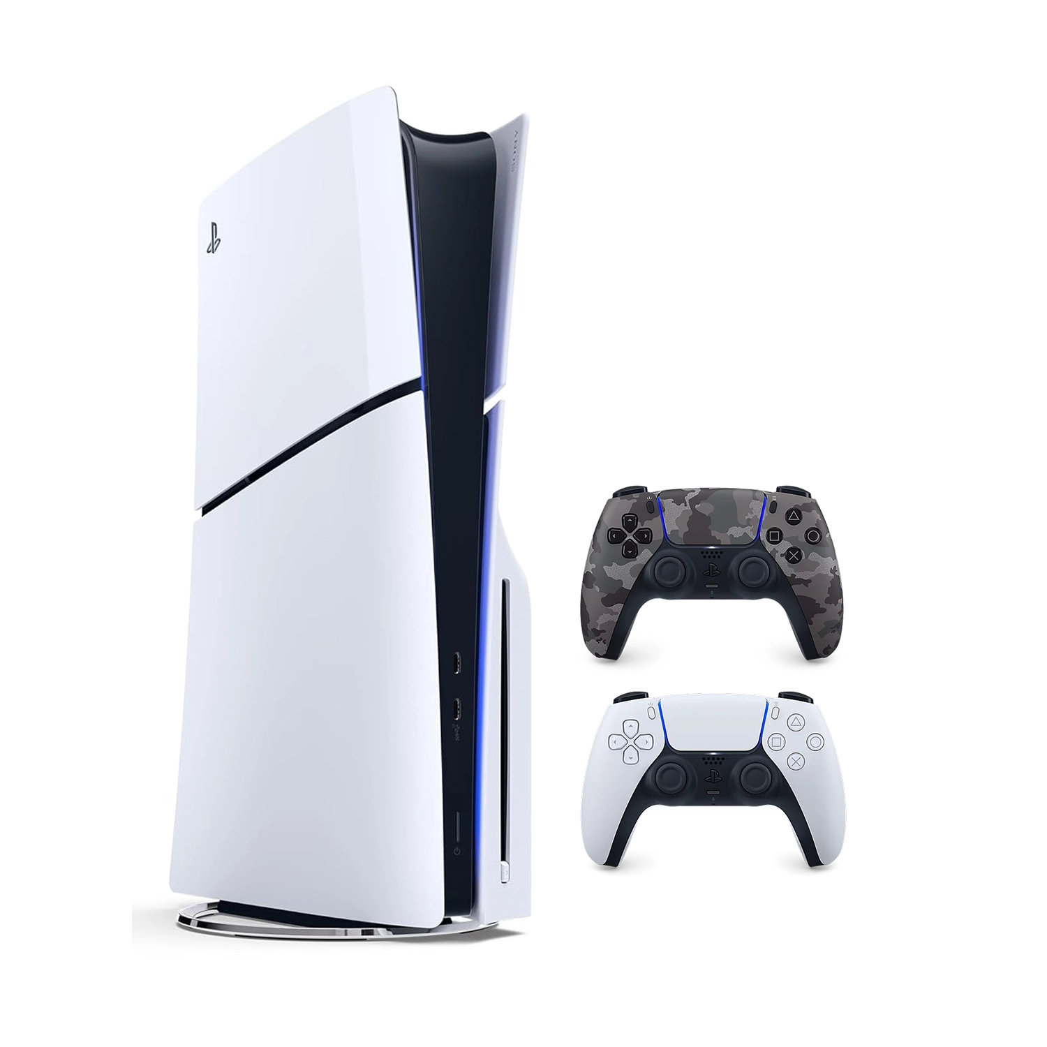 Игровая приставка Sony PlayStation 5 Slim (c дисководом) (PS5 Slim) + 2 геймпад Gray Camouflage