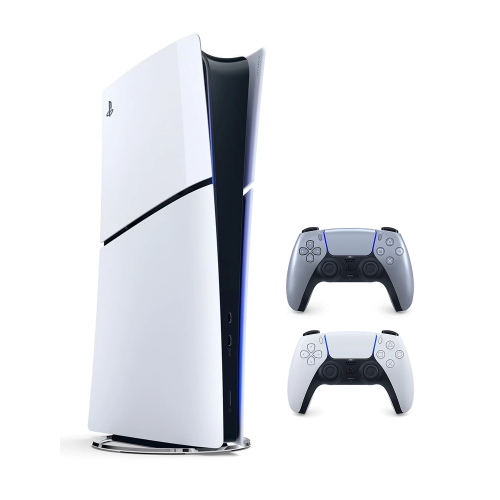Игровая приставка Sony PlayStation 5 Slim Digital Edition (PS5 Slim) + 2 геймпад Sterling Silver