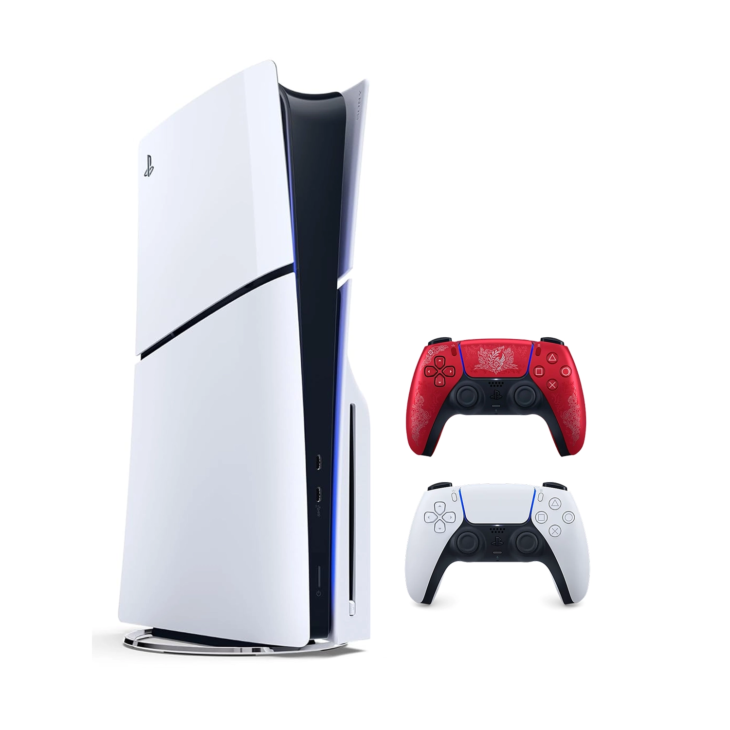 Игровая приставка Sony PlayStation 5 Slim (c дисководом) (PS5 Slim) + 2 геймпад Monster Hunter Wilds